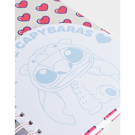 Cuaderno A5 ''stitch Capybara'' Combinacion Multicolor