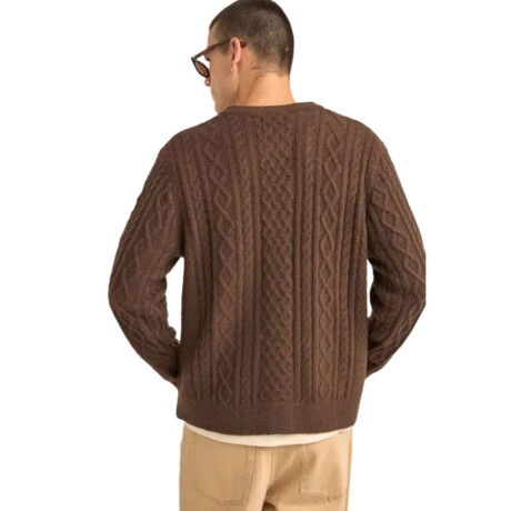 Buzo Rhythm Mohair Cable Cardigan Marrón