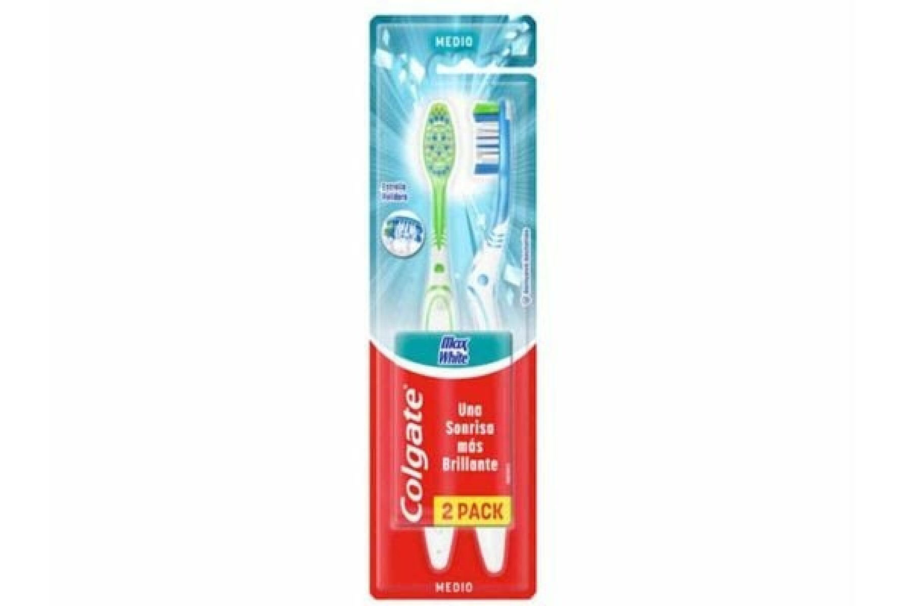 Cepillo Colgate Max White Medio X2 ¿ Blanqueamiento Dental 