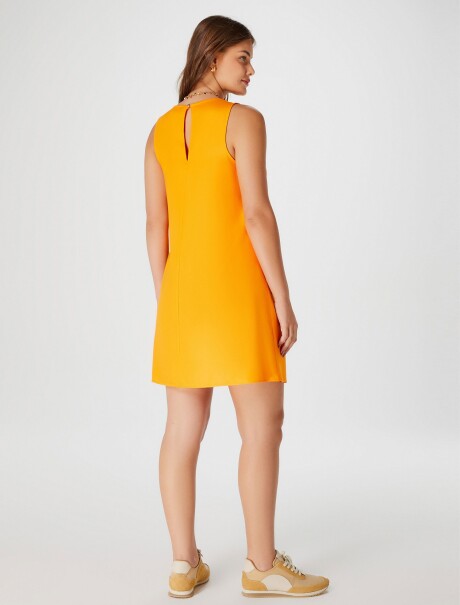VESTIDO BÁSICO SIN MANGAS NARANJA