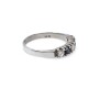 Anillo en oro 18k blanco brillantes y zafiros. Anillo en oro 18k blanco brillantes y zafiros.