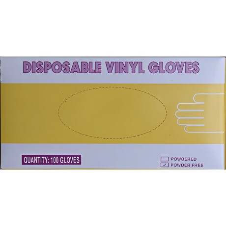 Caja de 100 Unidades Guantes de Vinilo 001