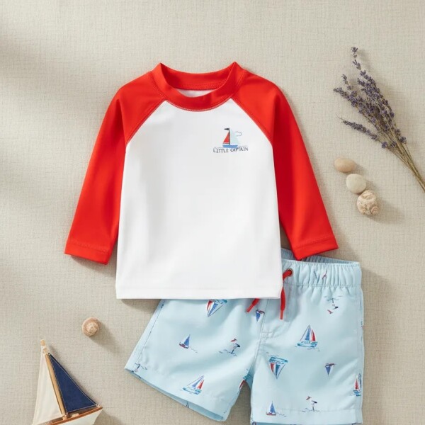Set 2pz con filtro UV carters lycra + short veleros Set 2pz con filtro UV carters lycra + short veleros