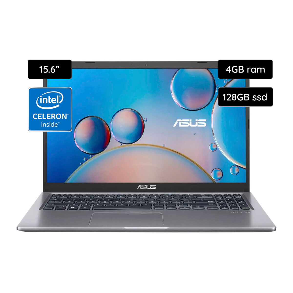 NOTEBOOK ASUS X515MA 15.6" 128GB SSD / 4GB RAM FHD CELERON N4020 Slate grey