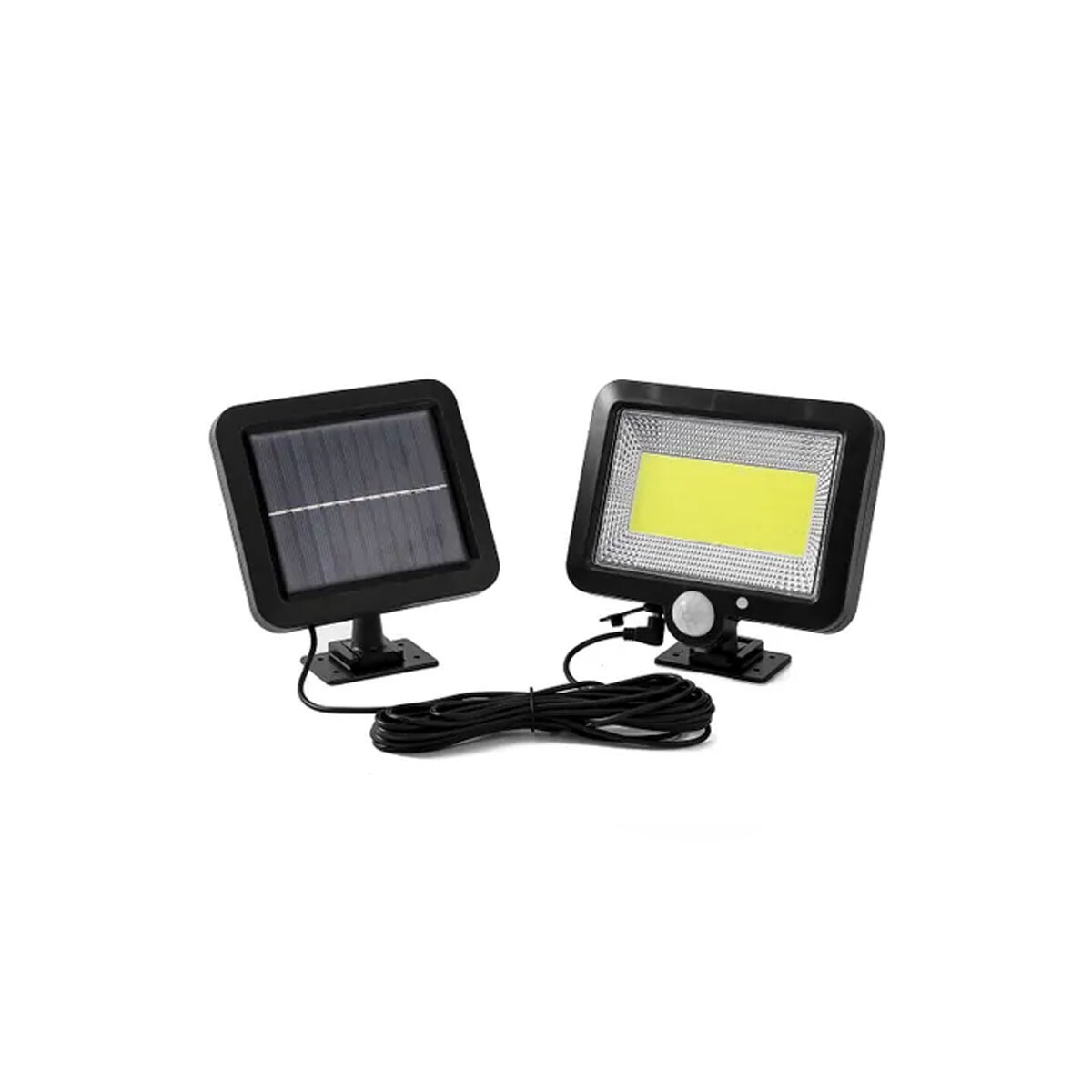 Foco exterior led solar 40W con sensor día noche - NEGRO 