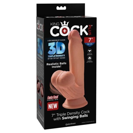 Realístico King Cock Plus Triple Density Cock with Swinging Balls Realístico King Cock Plus Triple Density Cock with Swinging Balls