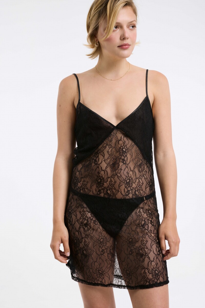 Camisón June - Negro 