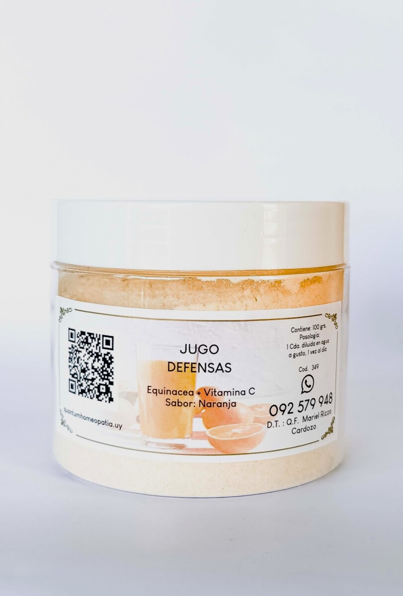 Jugo para Defensas (Equinacea y Vitamina C) Sabor naranja · 100gr 