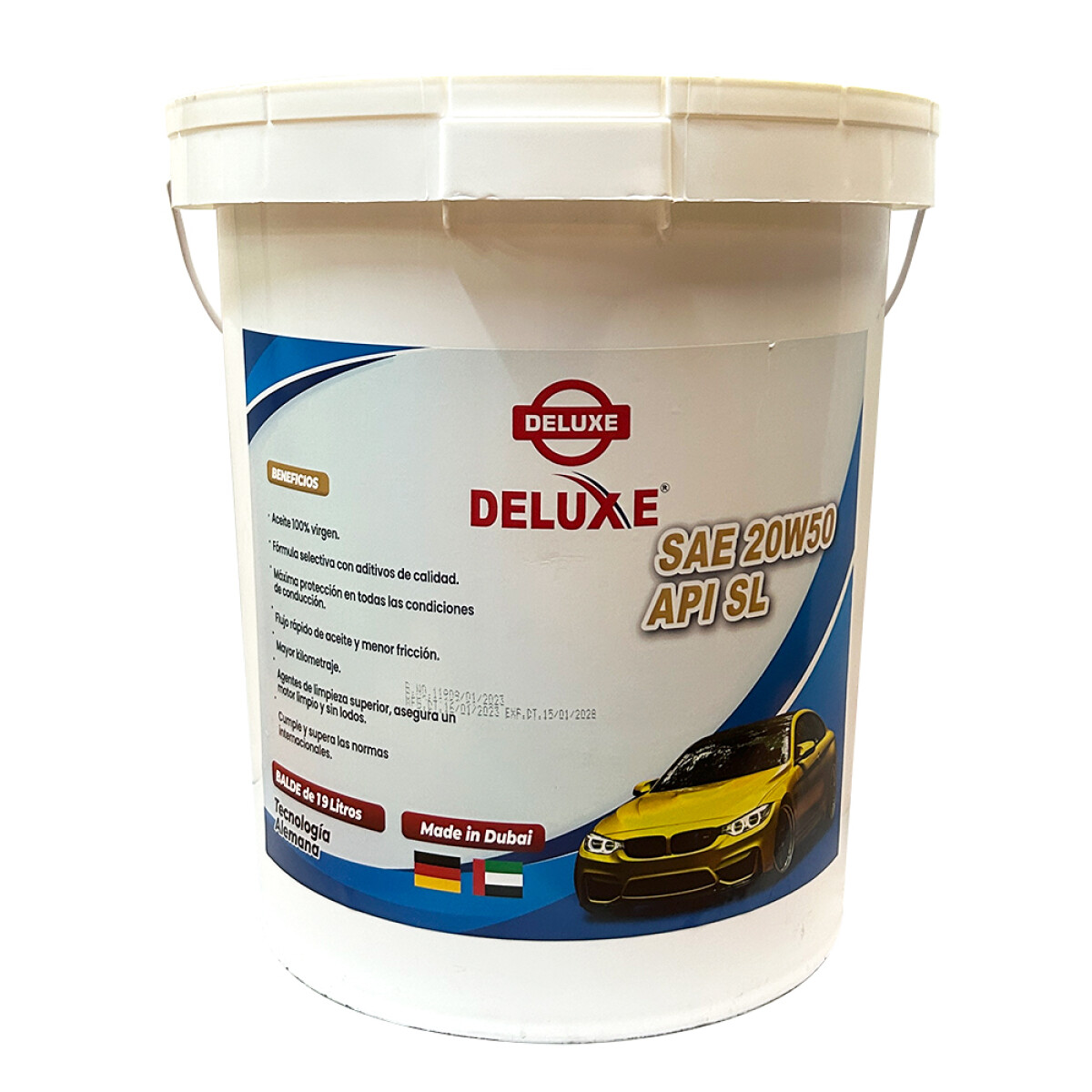 LUBRICANTE ACEITES - 20W50 API SL DELUXE BALDE 19 LTS. DELUXE 
