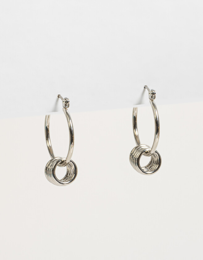 Aros Argollas De metal Argollas Con Arandelas - Plateado