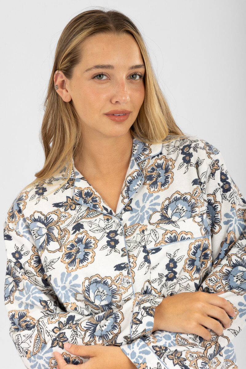 Pijama franela Flores