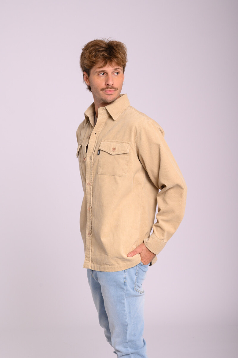 Sobrecamisa de pana Beige