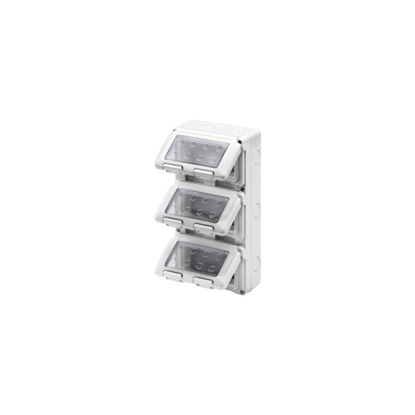 Caja estanco IP55 vertical 12 mód. (4x3 mód.) gris GC7052