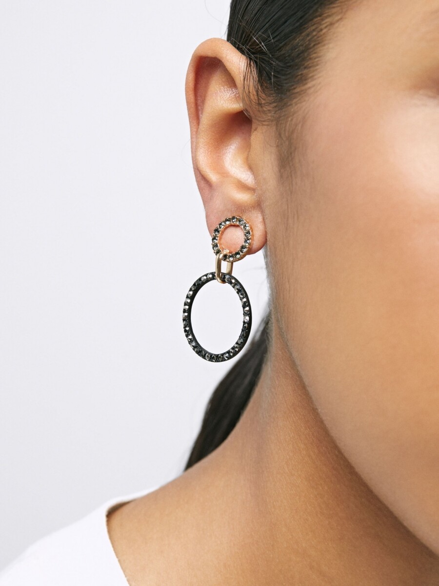 Pendientes Con Cristales multicolor