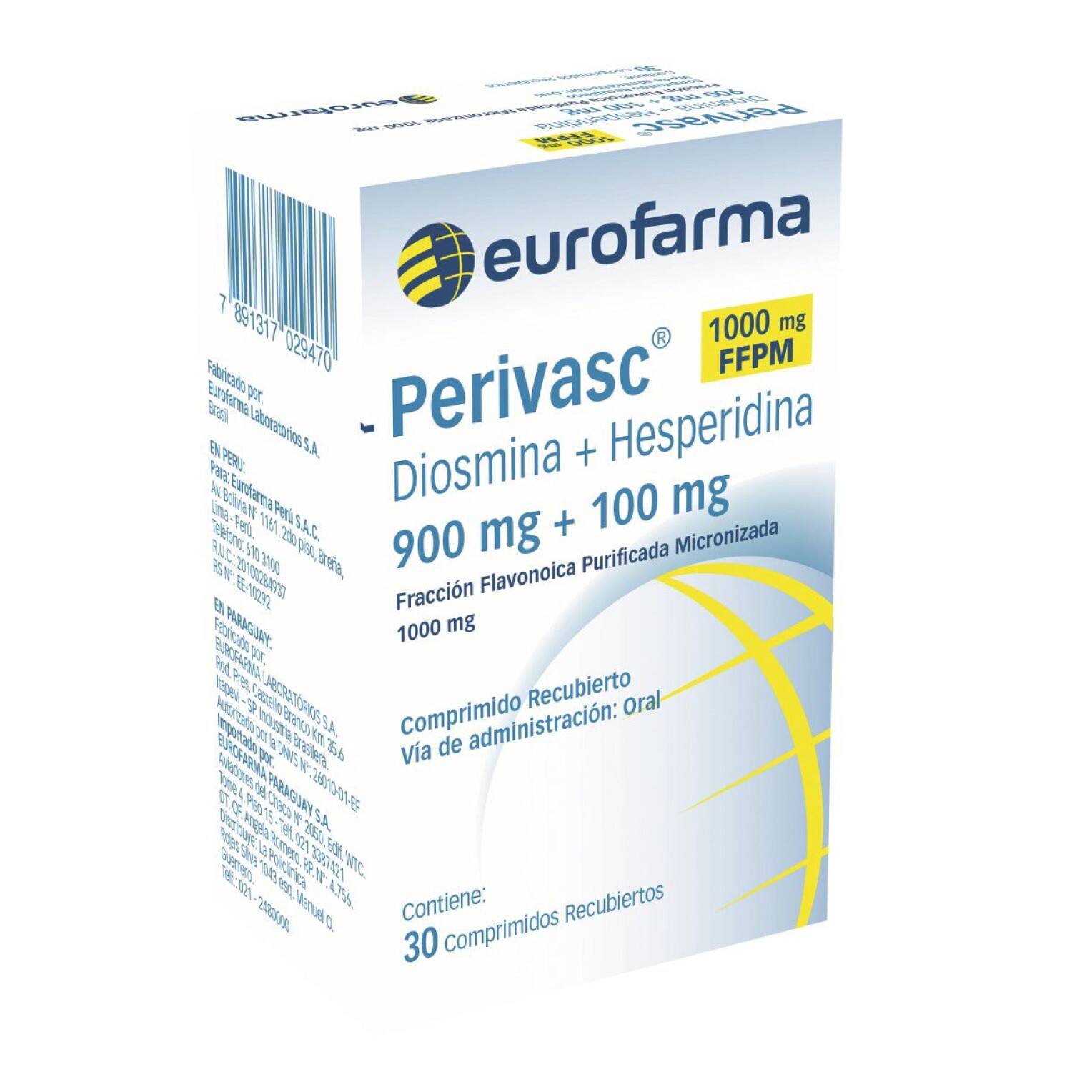 PERIVASC 1000 CJ X 30 COMP. REC. — Farmacenter