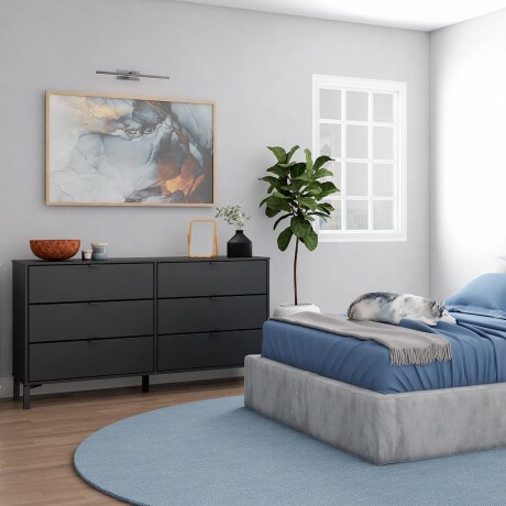 Cómoda Marden 6 Cajones Horizontal Negro 001