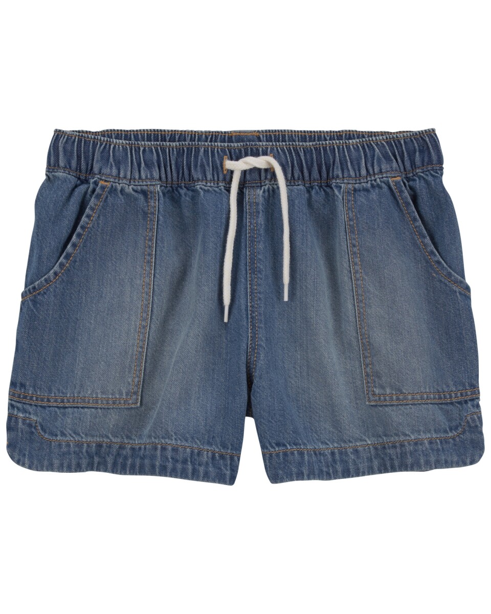 Short jean con cordón 