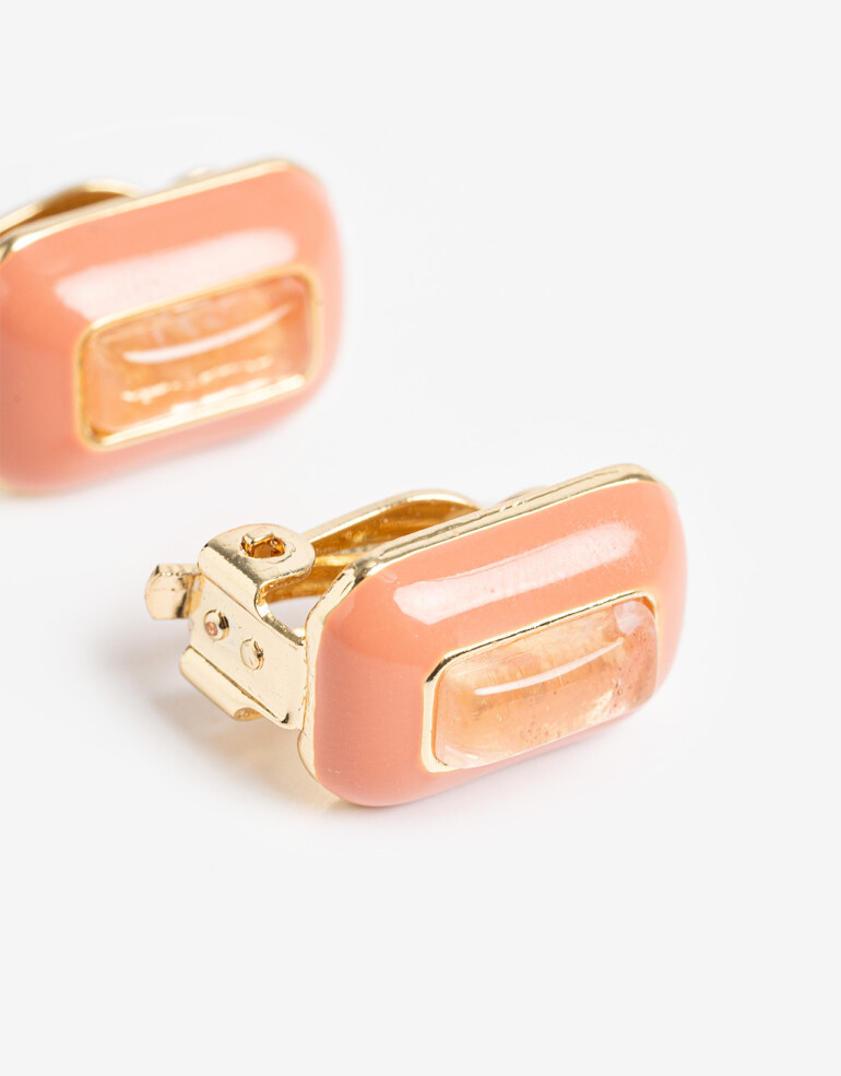 Aros Clips Metal Aros Clip Esmaltado - Dorado