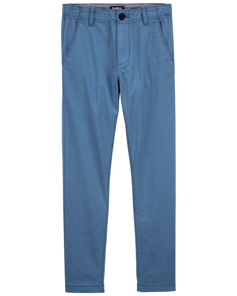 Pantalón de algodón, clásico, ajustado. Talles 6-14 