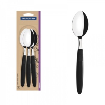 Cucharas de mesa Ipanema negras x3 | Tramontina 23363/300 Cucharas de mesa Ipanema negras x3 | Tramontina 23363/300