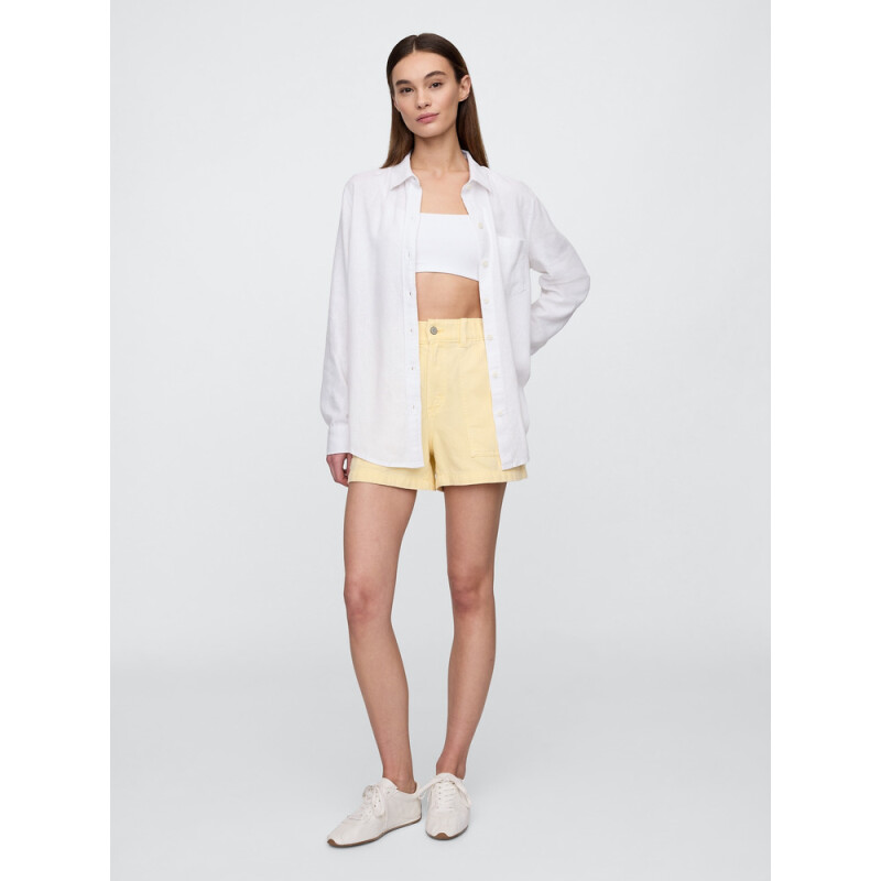 V-LINEN EASY SHIRT - BEACHY OPTIC WHITE 2