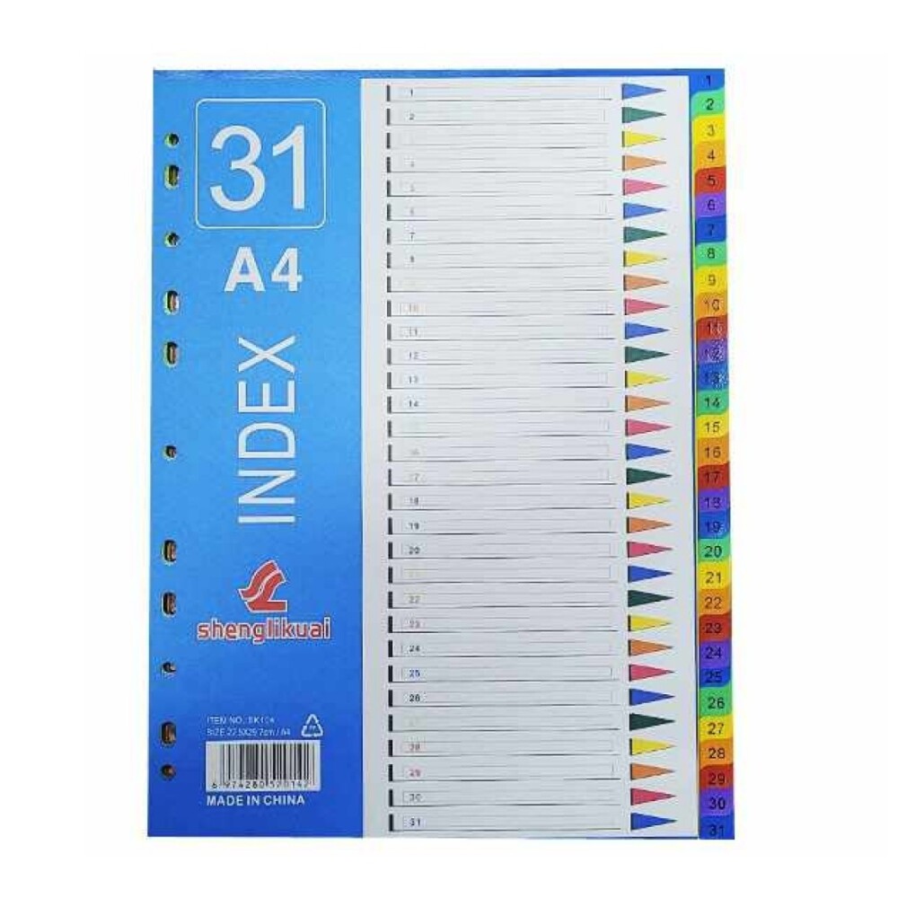 Separadores Plásticos A4 31 Colores #SEPARADORES PLÁSTICOS A4 31 COLORES