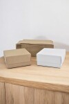 Pack x 20 unid - caja 04 eco 12x12x6 cm. REVERSIBLE BLANCO MADERA