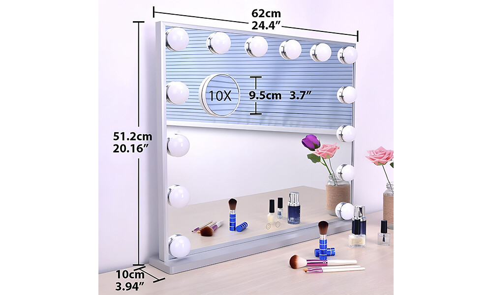 Espejo maquillaje 14 leds Espejo Maquillaje 14 Leds