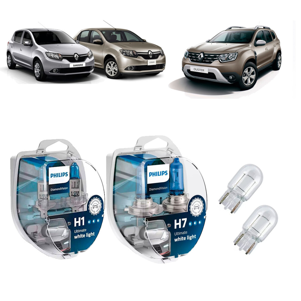 LAMPARA COMBO PACK RENAULT SANDERO LOGAN DUSTER OROCH 2015/ 2020 