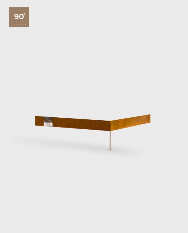 Fleje Separador 90° 7cm x 60cm x 60cm - Acero corten 2mm - 1 estaca