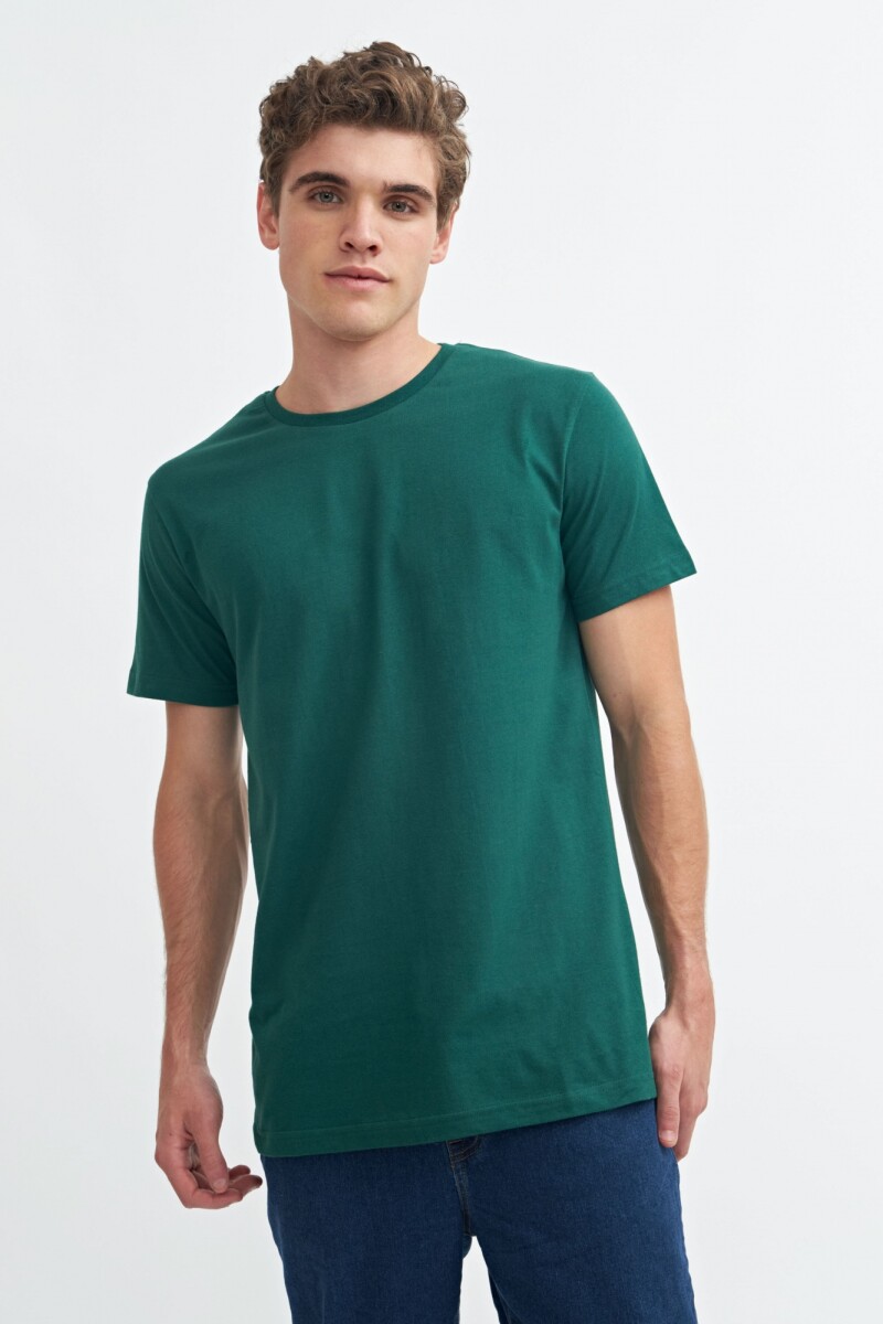 Remera básica - Hombre VERDE OSCURO