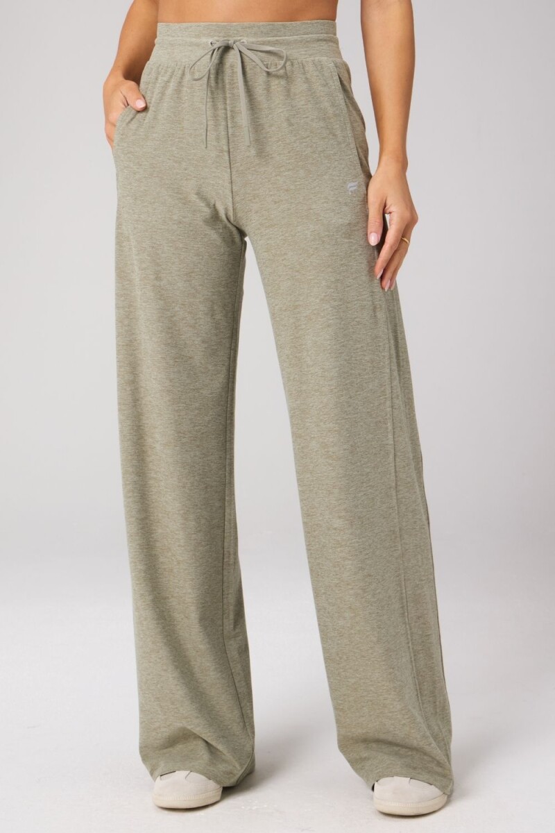 Pantalón Cloud Jersey Wide Leg Pant Mujer - Seagrass Heather 