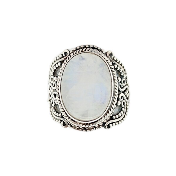 Anillo Oval-Plata 925-Piedra Luna-AN3082 conpiedra