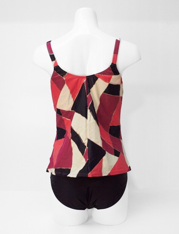 Tankini Estampado NEGRO/FUCSIA