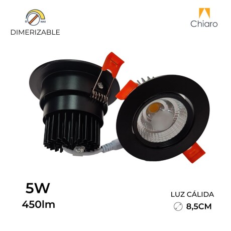 Spot LED 5W MÓVIL, de empotrar redondo, Dimerizable NEGRO Spot LED 5W MÓVIL, de empotrar redondo, Dimerizable NEGRO