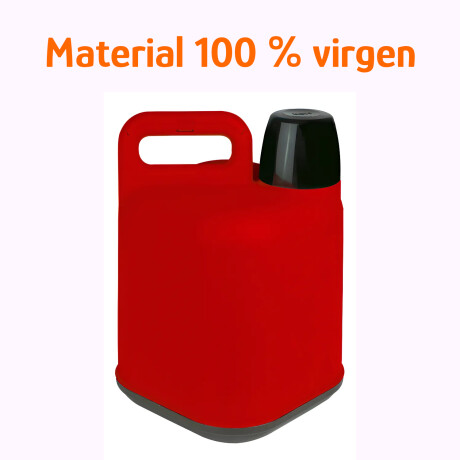 Bidón Térmico 5L Frio/Calor Tapa Manija Reforzada Portátil Rojo
