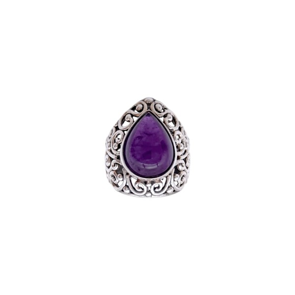 Anillo Lagrima Amatista Imperial. Plata 925 - AN4752 sinpiedra