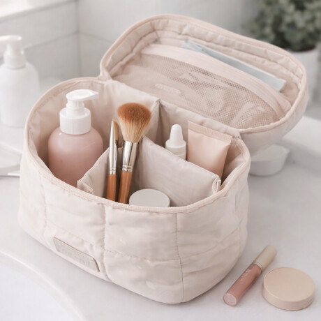 Set x4 neceseres puffer beige Beige