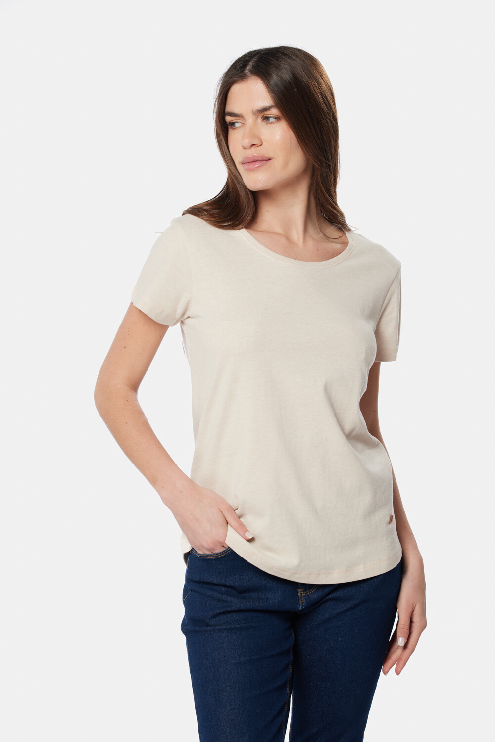 REMERA LISA Beige