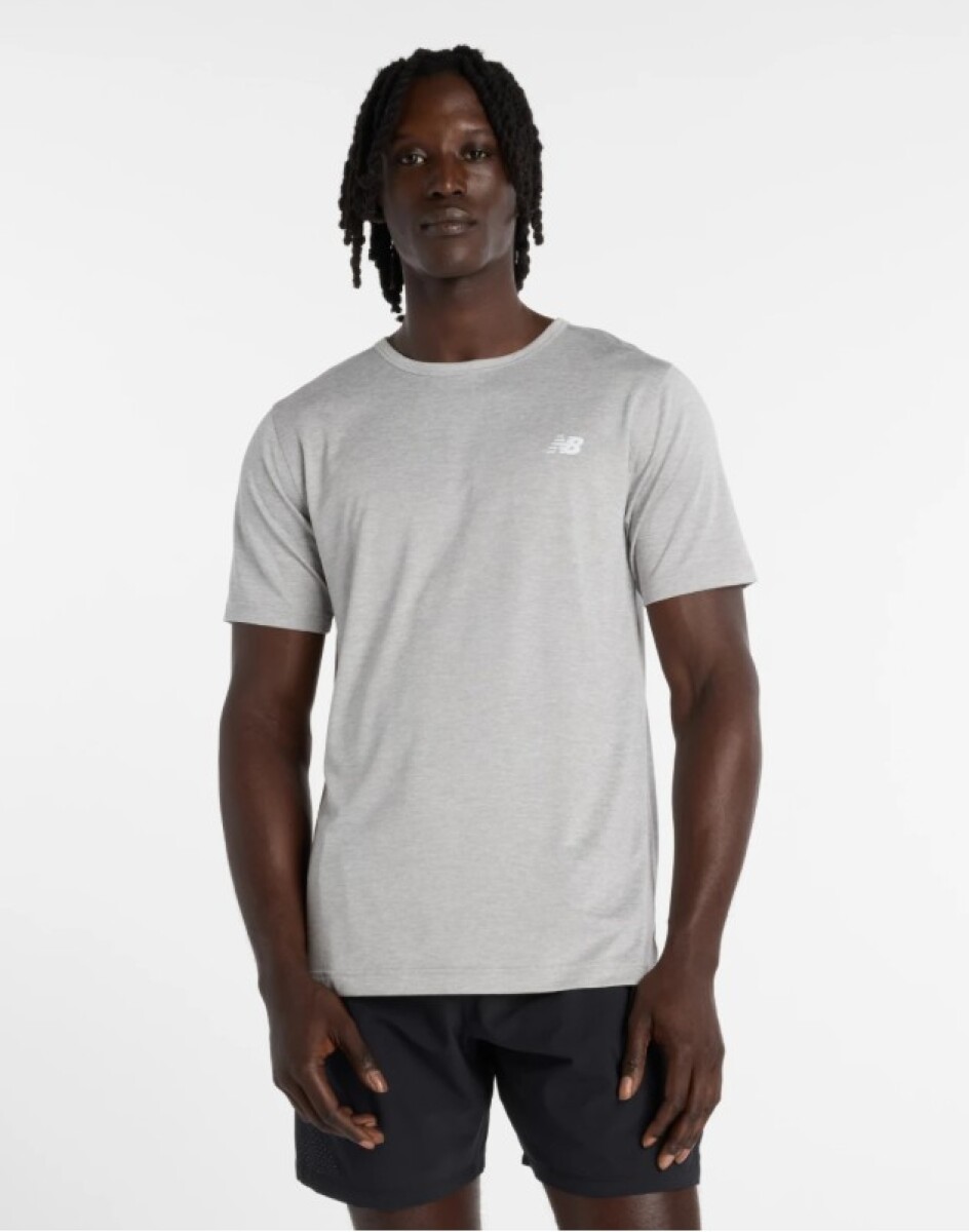 Remera de Hombre New Balance Men Shirt New Balance - Gris 