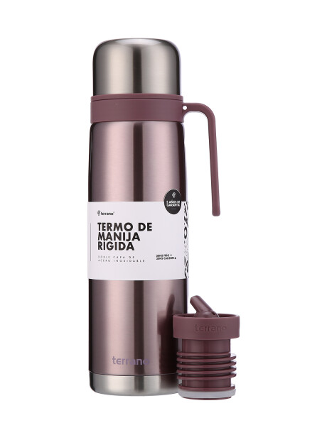 Termo 1Lt. Premium Manija Rigida Lila Metalizado