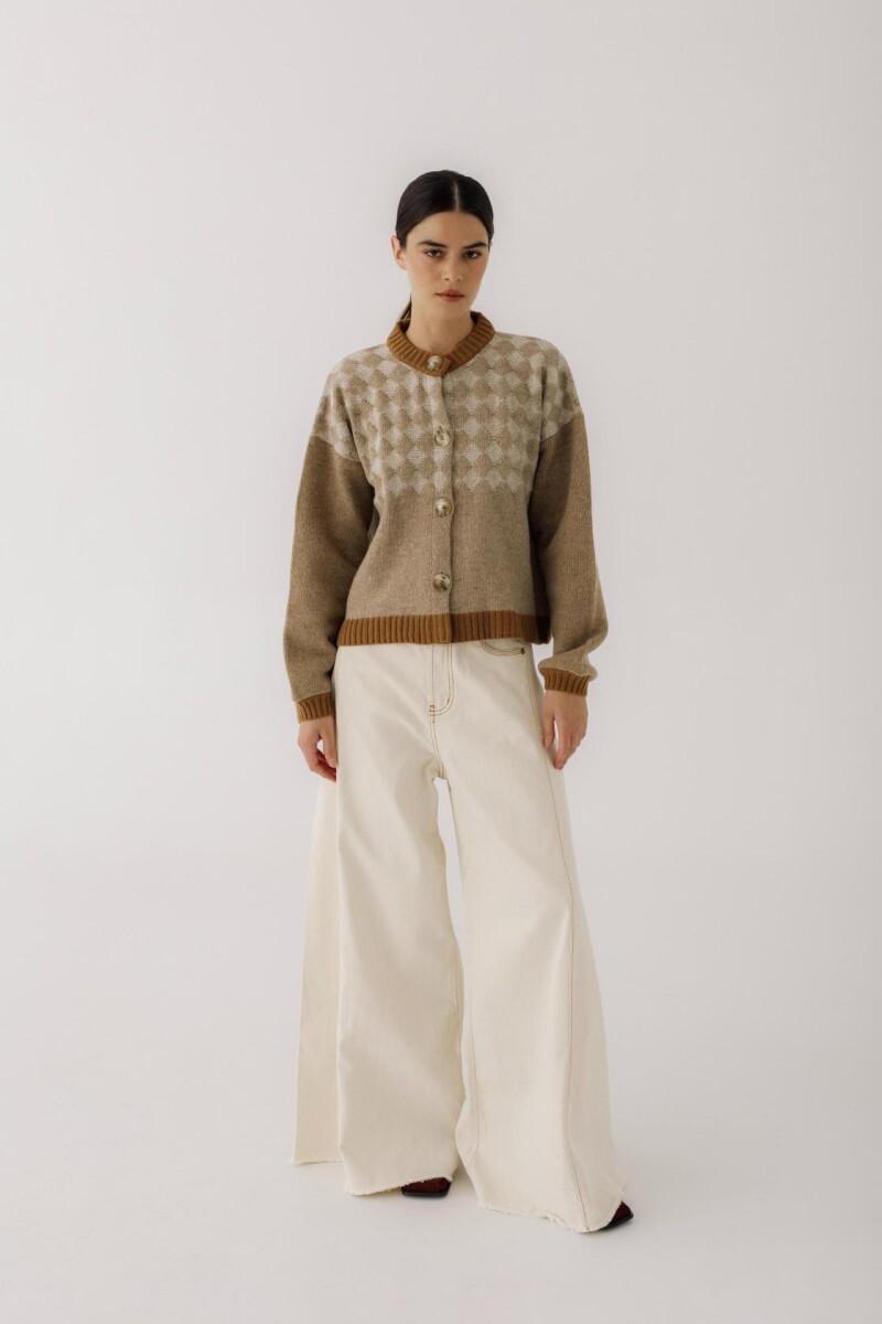 PRE VENTA Cardigan Rombos Beige