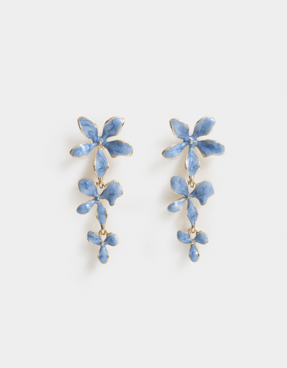 Aros Largos Con Flores 