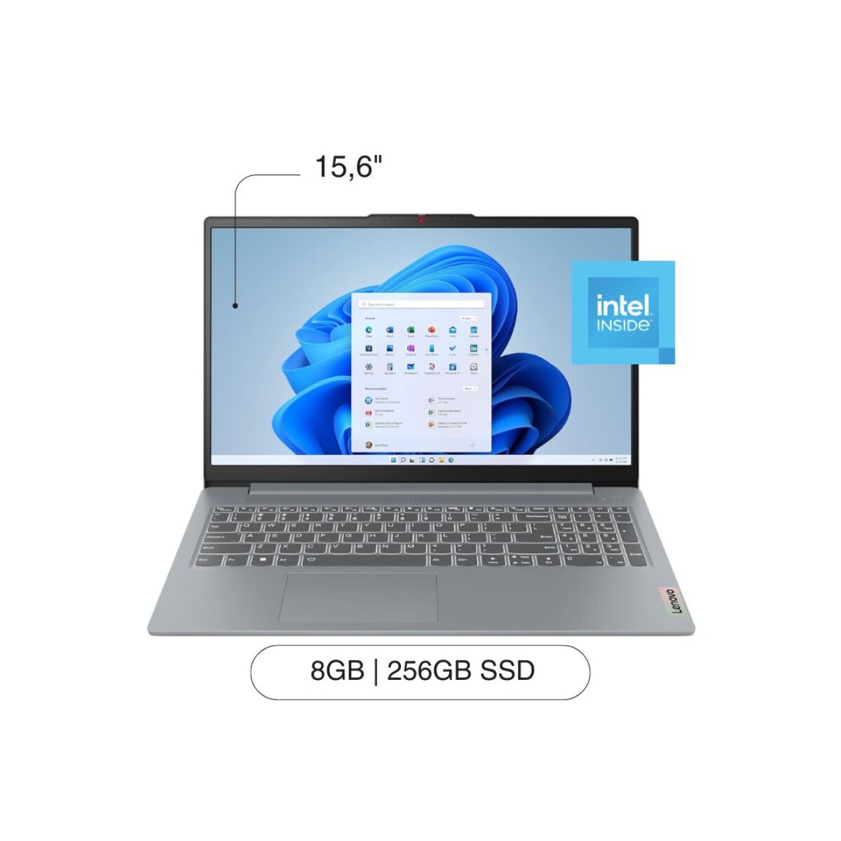 Notebook LENOVO Ideapad Slim 3 15,6' FHD 256GB / 8GB RAM Intel N100 