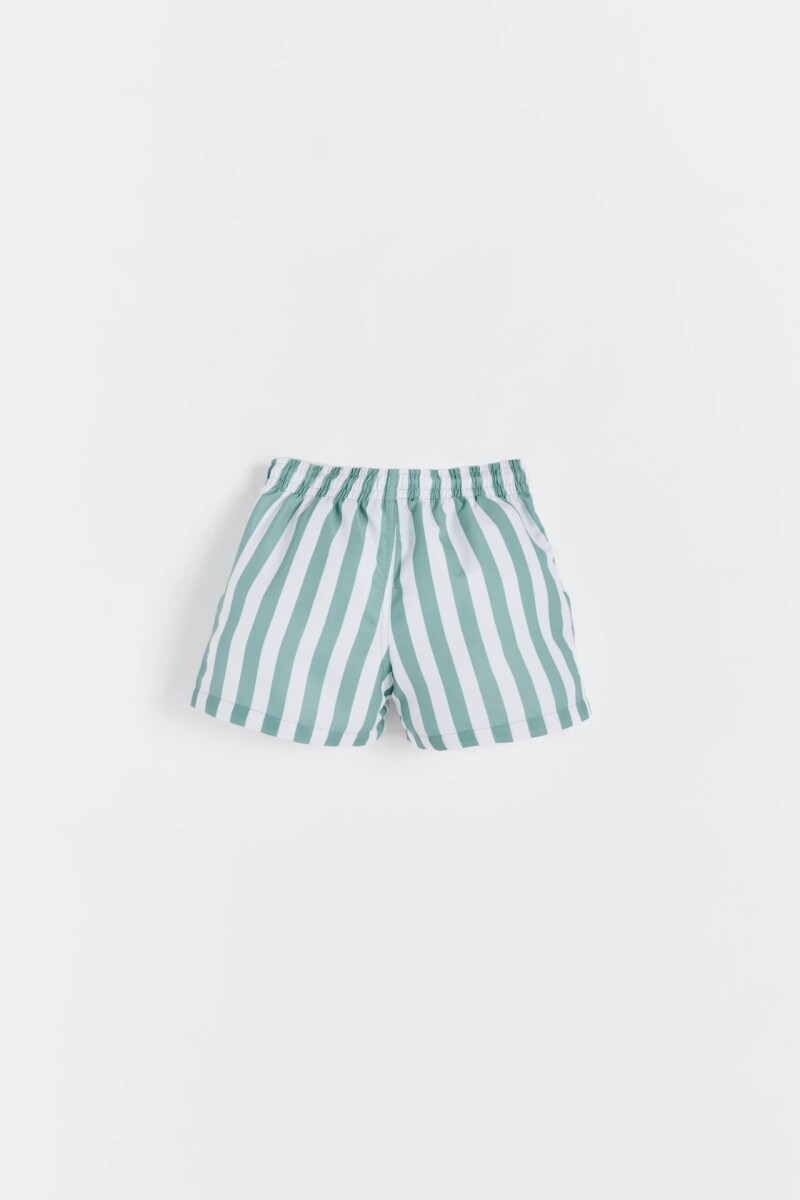SHORT DE BAÑO JOHN BAY BEACH Blanco/verde