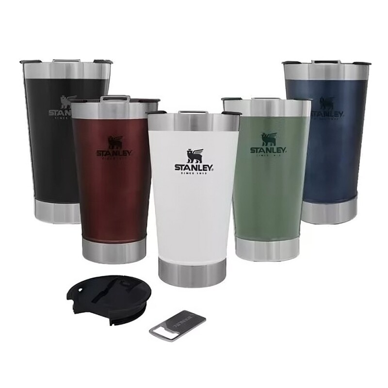 Vaso Stanley Con Destapador 470ml Verano Color Night Fall/Azul Beer Pint Con Tapa Vaso Stanley Con Destapador 470ml Verano Color Night Fall/azul Beer Pint Con Tapa