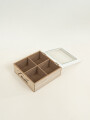 Caja Para Té Tea, 4 Separadores Color Unico