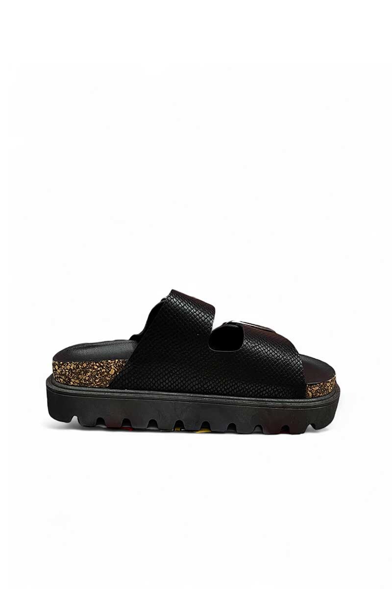 SANDALIA BETTINA SUPER 2 HEBILLAS BT107 Negro