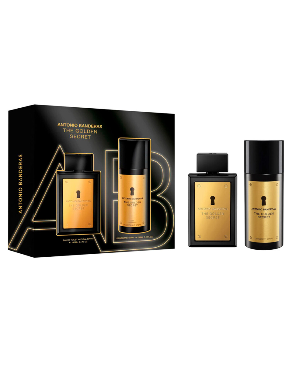 Set Perfume Antonio Banderas The Golden Secret EDT 100ml + Desodorante Original 