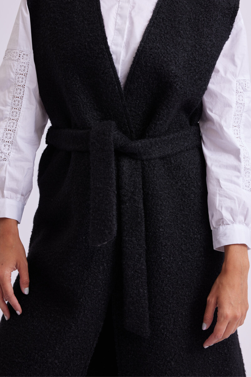 Chaleco boucle Negro